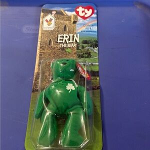 Ty Erin the Bear - Vibrant Green Plush